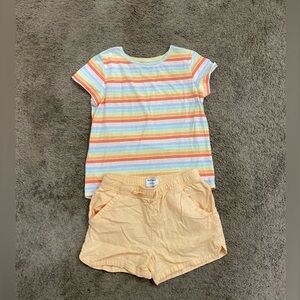 Girls Old Navy Orange Stripe Outfit size 14/16